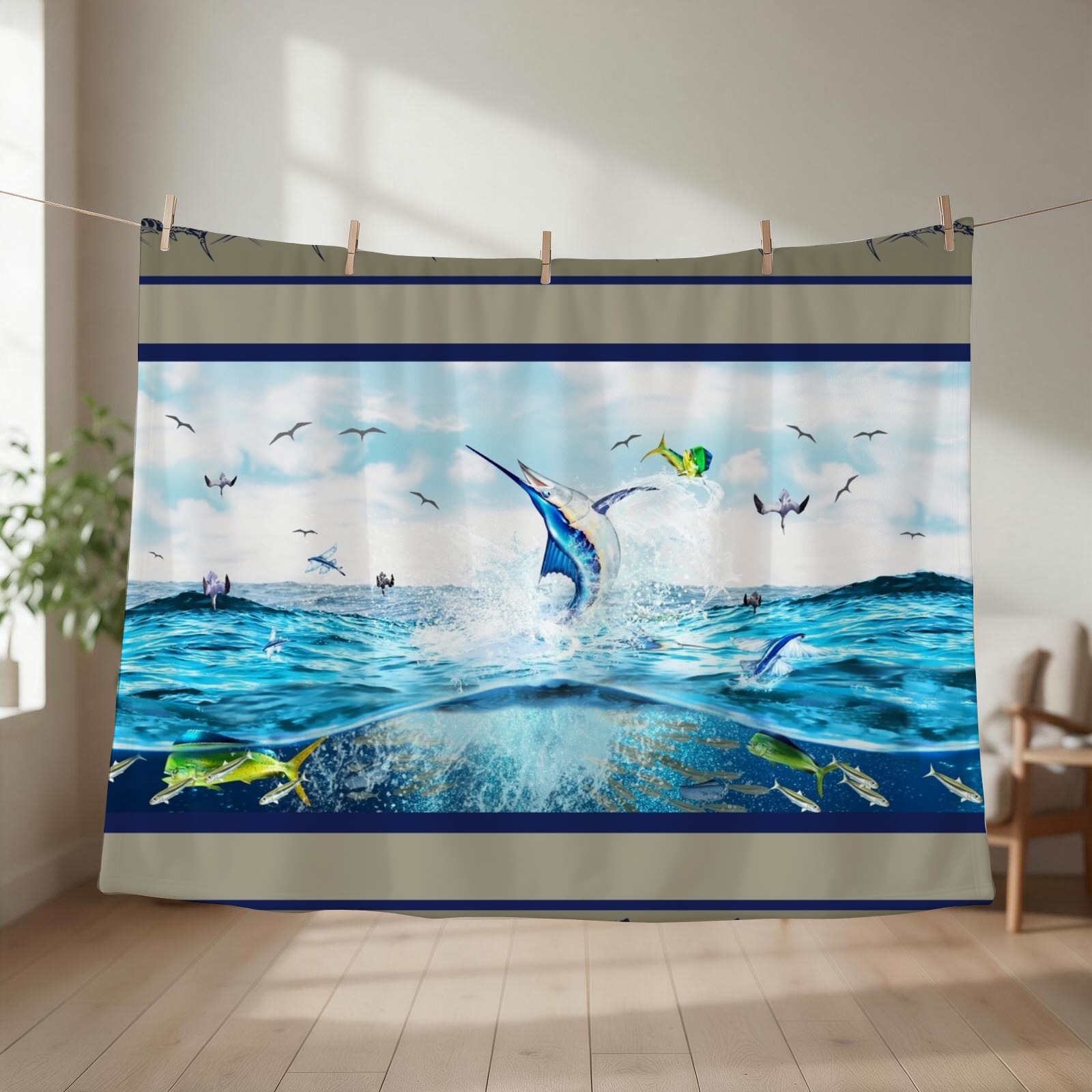 Outdoor Hunting Prints - Manta de lana suave y afelpada